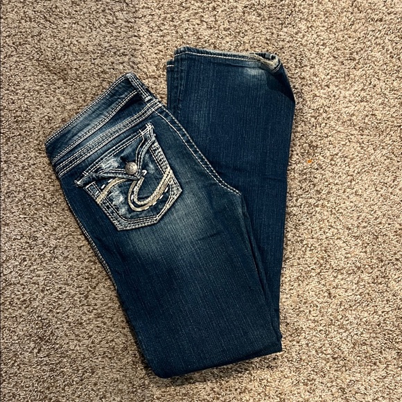 Silver Women's Dark Blue Jeans - Picture 1 of 4